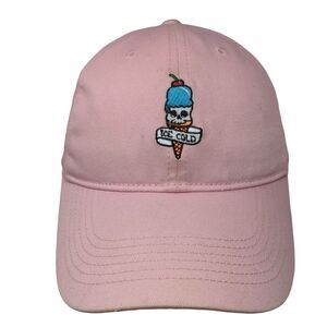 Ice Cold Ice Cream Slideback Hat Pink OSFM Adjustable Embroidered Proper Cause